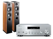 Zestawy stereo - Yamaha R-N600A (srebrny) + Nota 550 (orzech) - miniaturka - grafika 1