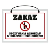 Tablice BHP - Tablica laminowana A5 - zakaz spożywania alkoholu - miniaturka - grafika 1