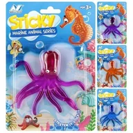 Zabawki sensoryczne - MEGA CREATIVE, żelowa ośmiornica do rozciągania 1szt.mix - miniaturka - grafika 1
