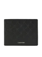 Portfele - Calvin Klein Duży Portfel Męski Trifold 10Cc W/Coin K50K512684 Czarny - miniaturka - grafika 1