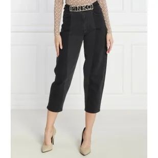Pinko Jeansy MADDIE BELT MOM FIT DENIM BLA | Regular Fit - Spodnie damskie - miniaturka - grafika 1