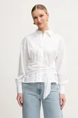 Koszule damskie - Guess koszula MIMI damska kolor biały regular z kołnierzykiem klasycznym W5GH91 WAF10 - miniaturka - grafika 1