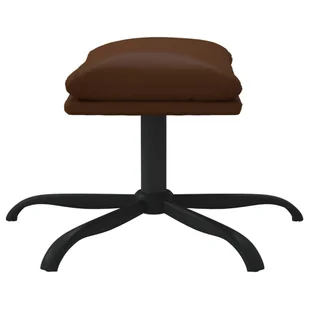 Lumarko Podnóżek, brązowy, 45x29,5x39 cm, lśniąca sztuczna skóra - Pufy i podnóżki - miniaturka - grafika 5