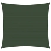 Parasole ogrodowe - vidaXL Żagiel przeciwsłoneczny, 160g/m, ciemnozielony, 2,5x2,5m, HDPE vidaXL - miniaturka - grafika 1