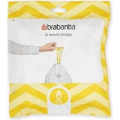 Worki na śmieci - Brabantia PerfectFit worki na śmieci 3 L A) 40 szt w rolce White - miniaturka - grafika 1