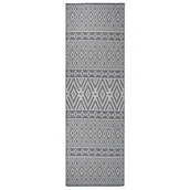 Dywany zewnętrzne - vidaXL Dywan zewnętrzny o płaskim splocie, 80x250 cm, niebieskie pasy - miniaturka - grafika 1