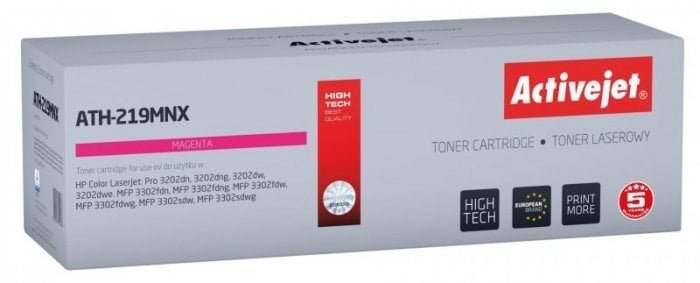 Activejet ATH-219MNX Toner do drukarki HP, zamiennik HP 219X W2193X; Supreme; 2500 stron; magenta, z chipem