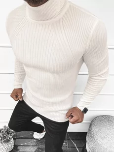 SWETER MĘSKI GOLF ECRU OZONEE L/2533 - Ozonee - Swetry męskie - miniaturka - grafika 1
