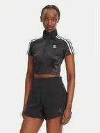 Bluzki damskie - adidas Bluzka adicolor JD0277 Czarny Slim Fit - miniaturka - grafika 1