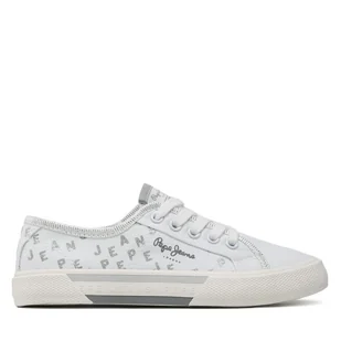 Tenisówki Pepe Jeans Brady Shine G PGS30562 Biały - Buty dla dziewczynek - miniaturka - grafika 1
