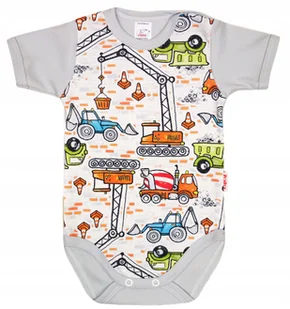 Body KRÓTKI rękaw 100% Bawełna KOPARKI r 56 KLEKLE - Body dla niemowląt - miniaturka - grafika 1