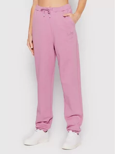 Spodnie sportowe damskie - Lee Spodnie dresowe L32MRYUJ Różowy Relaxed Fit - grafika 1