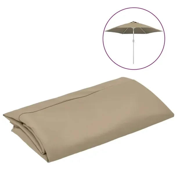 Pokrycie parasola ogrodowego UV 300 cm taupe (szarobrązowy)