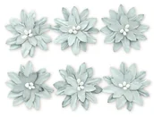 Dekoratorstwo - ARGO Kwiaty samoprzylepne papierowe DALIA 6szt. szare - miniaturka - grafika 1