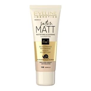 Eveline Cosmetics Satin Matt Foundation matujący podkład do twarzy 102 Vanilla 30ml - Podkłady do twarzy - miniaturka - grafika 1