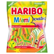 Żelki - Haribo Żelki o smaku owocowym Miami kwaśne 160 g - miniaturka - grafika 1