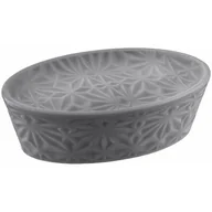 Mydelniczki i dozowniki mydła - Mydelniczka z wytłoczeniem Lavia szara - miniaturka - grafika 1