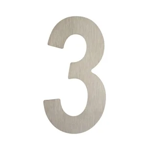 Cyfra 3 wys.5 cm plastikowa srebrna - Numery na dom - miniaturka - grafika 1