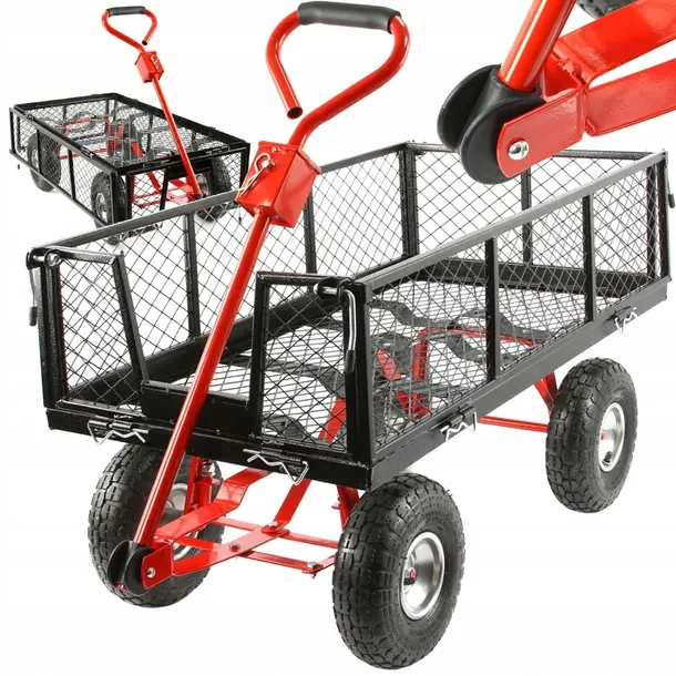 Duży Wózek Ogrodowy Transportowy Rozkładany Przyczepka 400kg