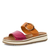 Klapki i japonki damskie - MARCO TOZZI Klapki damskie 2-27500-44, różowy, 37 EU - miniaturka - grafika 1