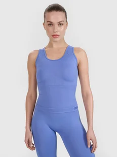 4F Top treningowy slim bezszwowy damski 4F x Anna Lewandowska - niebieski L/XL - Koszulki sportowe damskie 4F Top treningowy slim bezszwowy damski 4F x Anna Lewandowska - niebieski L/XL - Koszulki sportowe damskie - miniaturka - grafika 1