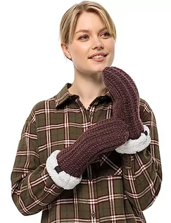 Rękawiczki - Jack Wolfskin HIGHLOFT Knit Mitten W rękawiczki damskie, Boysenberry, S, Boysenberry, S - grafika 1