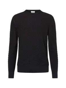 Calvin Klein Męski sweter z dzianiny Mężczyźni Bawełna czarny wzorzysty, S - Swetry męskie - miniaturka - grafika 1