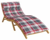 Poduszki ogrodowe - vidaXL Poduszka na leżak słoneczny Czerwono-szary 178 x 60 x 4 cm - miniaturka - grafika 1