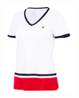 Koszulki sportowe damskie - Koszulka damska Fila  T-Shirt Elisabeth White/Fila Red S - miniaturka - grafika 1