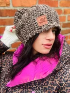 Czapki damskie - Czapka męska / czapka damska zimowa brązowa - miniaturka - grafika 1
