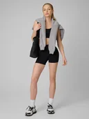 Spodenki damskie - 4F Legginsy krótkie treningowe bezszwowe damskie - czarne XS/S - miniaturka - grafika 1