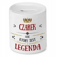 Skarbonki - Skarbonka dla Czarka na Urodziny Idealny Prezent z Nadrukiem ze Zdjęciem + Opakowanie na prezent (wzór 02) - miniaturka - grafika 1