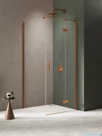 Kabiny prysznicowe - New Trendy Nesta Copper Brushed kabina 110x90x200 cm prawa wspornik równoległy miedź szczotkowana/szkło przejrzyste K-4640 - miniaturka - grafika 1
