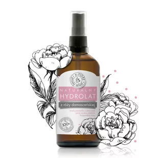 Hydrolat woda Róża Damasceńska natura tonik 100ml - Toniki i hydrolaty do twarzy - miniaturka - grafika 1