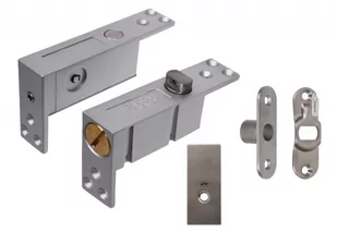 Zawias JNF/PIVOT (IN.05.199 +IN.05.201) wpuszczany typu pivot do drzwi drewnianych dwukierunkowych góra-dół (35-45mm, do 900 mm, do 45 kg), prosty - Zawiasy, okucia i inne akcesoria - miniaturka - grafika 1