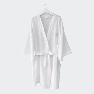 Muślinowe kimono białe - Szlafroki damskie - miniaturka - grafika 1