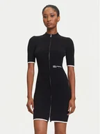 Sukienki - Karl Lagerfeld Jeans Sukienka dzianinowa A3W13013 Czarny Slim Fit - miniaturka - grafika 1