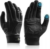 Rękawiczki rowerowe - Rękawiczki Do Jazdy Rowerowej Antypoślizgowe Unisex Kolor czarny Rozmiar L - miniaturka - grafika 1
