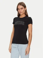 Koszulki i topy damskie - Guess T-Shirt W5GI04 J1314 Czarny Slim Fit - miniaturka - grafika 1