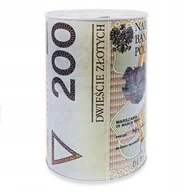 Skarbonki - SKARBONKA METALOWA PUSZKA BANKNOT 200 ZŁOTYCH - miniaturka - grafika 1