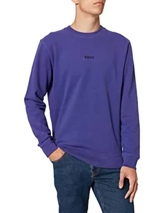 BOSS Męska bluza Weevo 1 o luźnym kroju z logo na piersi, Średni fioletowy512, S - Bluzy męskie - miniaturka - grafika 1