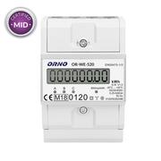 Orno 3-fazowy licznik energii elektrycznej, 80A, MID, 3 moduły, DIN TH-35mm OR-WE-520