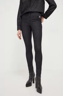 Spodnie damskie - Karl Lagerfeld jeansy damskie kolor czarny - grafika 1