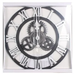 Zegar ścienny Nero 2 58 x 4 cm czarno-srebrny - Zegary - miniaturka - grafika 1