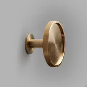 Wieszaki i stojaki - Wieszak ścienny Ina L W Mosiężny Szczotkowany Nielakierowany - miniaturka - grafika 1