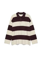 Swetry damskie - Vero Moda Sweter w kolorze kremowo-brązowym - miniaturka - grafika 1