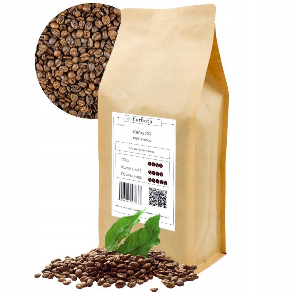 Kawa Ziarnista Arabica Kenia Aa Do Ekspresu 1KG