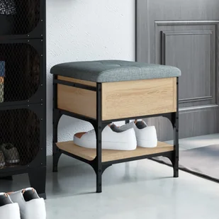 Ławka na buty dąb sonoma 42x42x45 cm materiał drewnopochodny - Szafki na buty - miniaturka - grafika 1