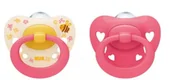 Smoczki uspokajające - Smoczek Silikonowy Signature 18-36 M 2Szt Różowy Pszczółka Nuk - miniaturka - grafika 1
