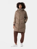 Kurtki damskie - 4F Kurtka zimowa 4FAW23TDJAF235 Brązowy Regular Fit - miniaturka - grafika 1